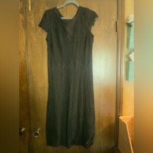 Signature by Sangria Black Midi Dress